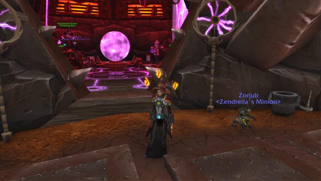 Zendrella warlock outside the transformer office after getting a new look